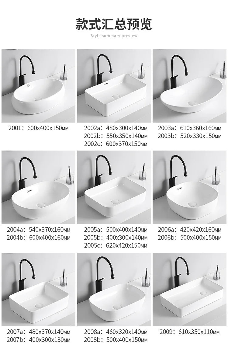 Arbeits platte Waschbecken Seite Entwässerung Keramik Waschbecken Balkon Waschbecken Kunst becken Einzel becken quadratischer Kreis