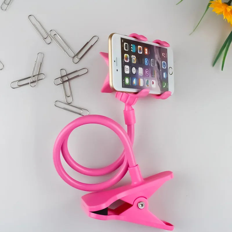 70cm 360 Clip Mobile Phone Holder Stand Portable Flexible Lazy Bed Desktop Bracket Smartphones Desk Bed Mount Stand Base Support.