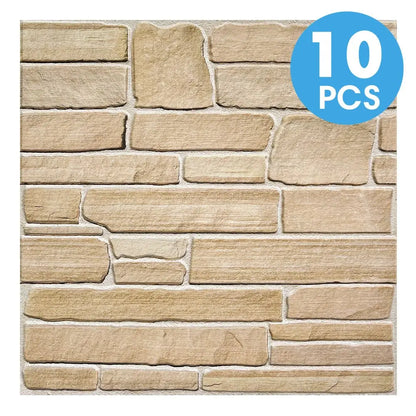 10/20Pcs 3D Faux Stone Wall Panels, Self-adhesive Panels, Kitchen Backsplash, Farmhouse Wall Decor, 30cm x 30cm