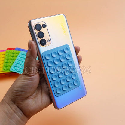 1 piece Strong Grip Phone Holder Adhesive Silicone Suction Phone Case Mount Anti-Slip Hands-Free Sticky Cell Phone Grip Stands.