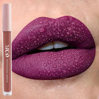 1PC Dark Brown Matte Velvet Lip Gloss Waterproof Liquid Lipstick Nude Brown Lips Korean Makeup for Lip Tint Lip Glaze Cosmetics.