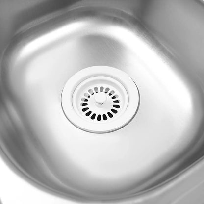 Küchenspüle, kommerzielles Waschbecken aus Edelstahl mit Warm-/Kaltwasserhahn und Wasserrohren, Küchenspüle für Zuhause, Restaurant, 42 x 37 x 75 cm