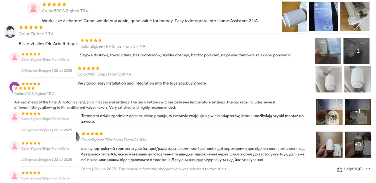 Smart Thermostat TRV Radiator Valve Zigbee/WiFi Tuya Actuator Head Remote Temperature Controller Voice Control Alexa Google Home.