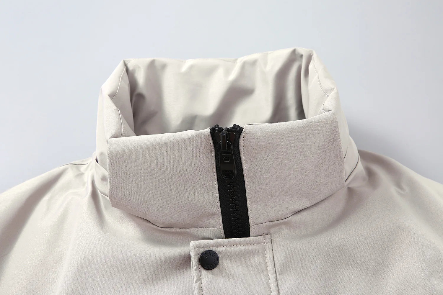 Compass Top Patch Italian Luxury Style  men's Solid color pointy collar single-breasted quilted jacket Nylon Grade 3 waterproof.