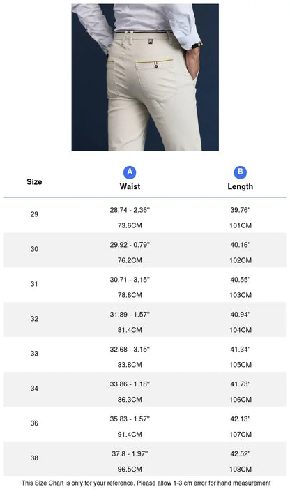 Classic Style Men Spring Summer Thin Casual Pants Fashion Business Cotton Solid Color Office Trousers High Quality Men Trousers.