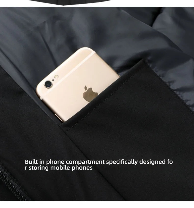 Top Grade Designer New Brand Men Parka Jacket Thick Casual Fashion Hooded Cropped Windbreaker Quilted Bubble Coats  Mens Clothes