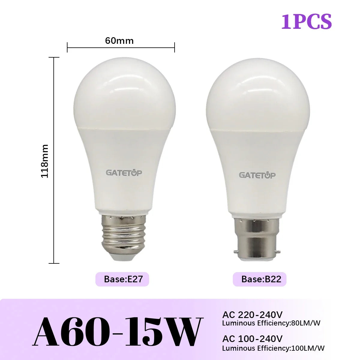 1/10PCS Energiesparlampe E27 B22 Lampen A60 A80 AC220V 230V 110V LED-Licht 20W 18W 24W für Home Derection Wohnzimmerbeleuchtung