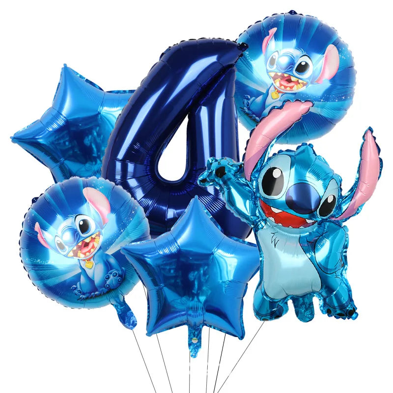 Disney Stitch Luftballons Partyzubehör Kinder Cartoon Lilo Stitch Thema Winkelballon Alles Gute zum Geburtstag Dekoration für Babyparty