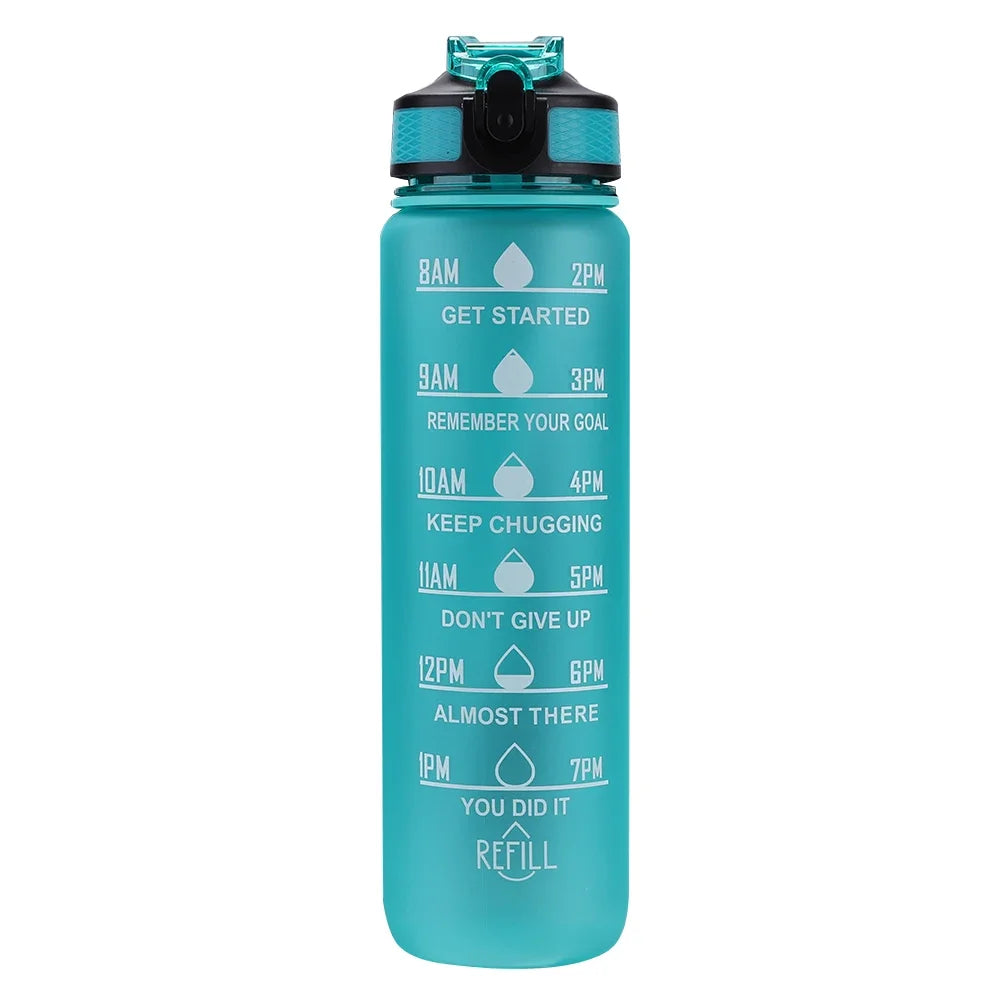 1 Liter Water Bottle Motivational Sport Water Bottle Leakproof Bottles Drinking Outdoor Travel Gym Fitness Jugs for Kitchen Cups.