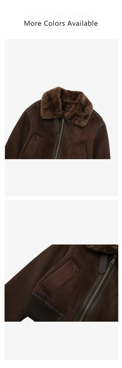 UNIZERA2023 Herbst und Winter Neue frauen Casual Stehkragen Kontrast Strap Dekoration Lose doppelseitige Jacke Mantel.