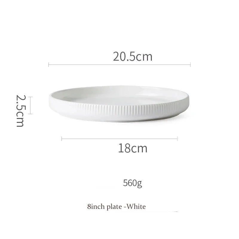 KINGLANG Nordic Creative Ceramics Plates matte glazed bowl Dishes Individual  Ins style Dishes Bowl Household Tableware