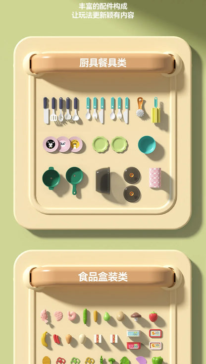 Children's kitchen toys play house cooking simulation kitchen set baby.