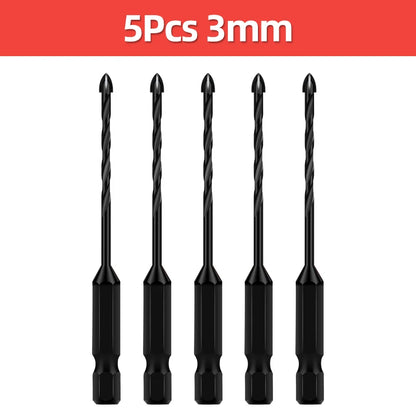 TOOLEYE Kreuz Hex Bohrer Set Für Beton Porzellan Fliesen Glas Metall Multifunktions Bohrer Bits Kit Power Werkzeuge Bohren Bohrer