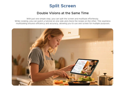 DOOGEE Tab G6 2 IN 1 Smart Tablet PC 11'' Screen Android 15 30GB RAM(6+24) 256GB ROM 8000mAh Battery Dual Speakers Widevine L1