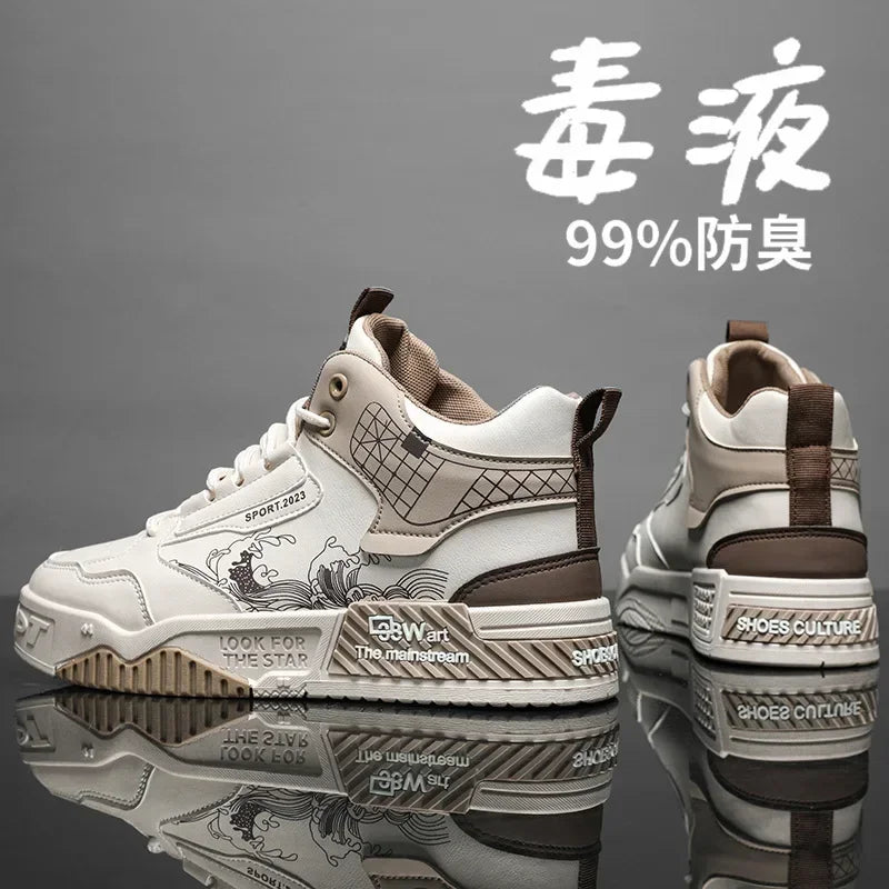 Men's shoes Outdoor Sports Motorcycle shoes New Mesh Breathable Trend Platform Shoes Personalized Non-slip Botas Para Hombre2025.