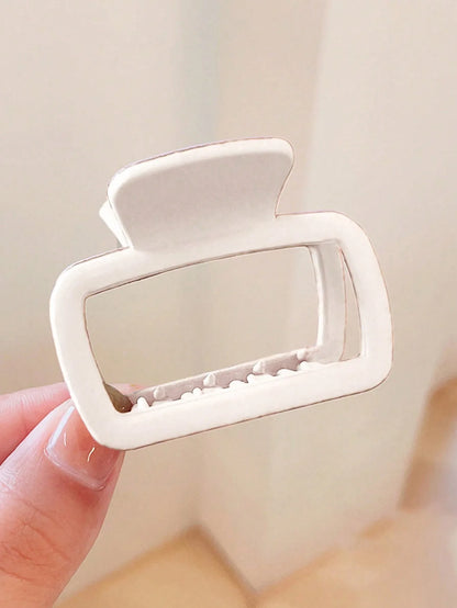 4pcs Women's Square Lightweight Hair Claw Clip Fashionable Elegant Hair Accessory Clip Suitable Hair Styling Makeup.