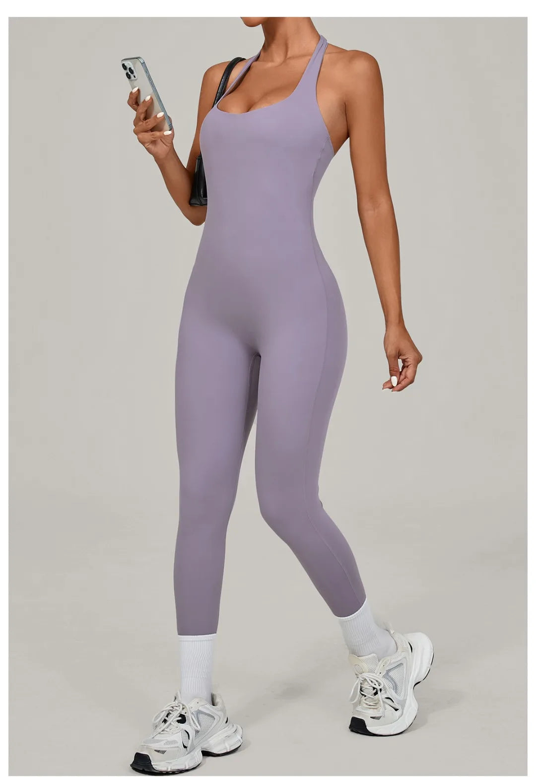 Yoga Jumpsuit Sports Fitness Peach Hip Halter Neck Backless Pants Bodysuit Outdoor Dance Jumpsuit Tight Yoga Wear for Women.