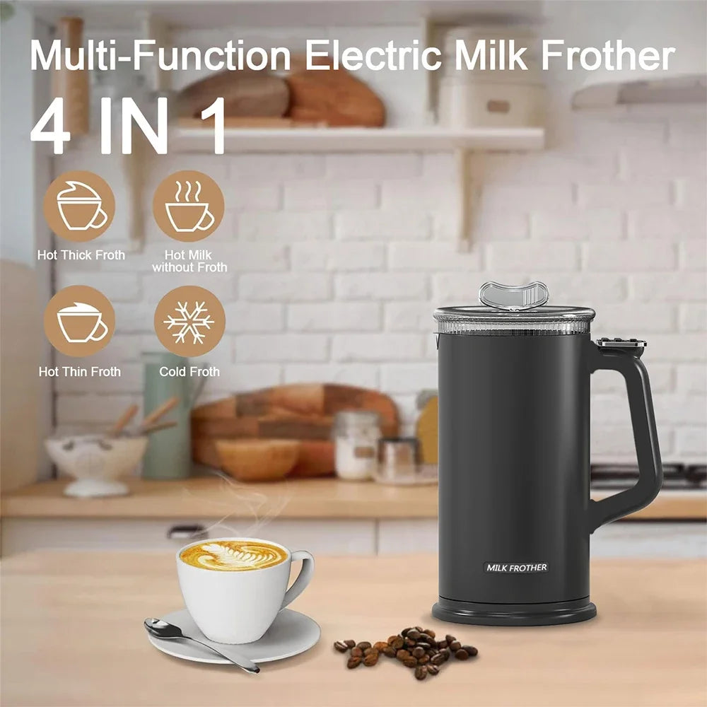 500ML Electric Milk Frother Machine Cold/Hot Multifunction Foam Maker Latte Cappuccino Chocolate Automatic Milk Frother Foamer.