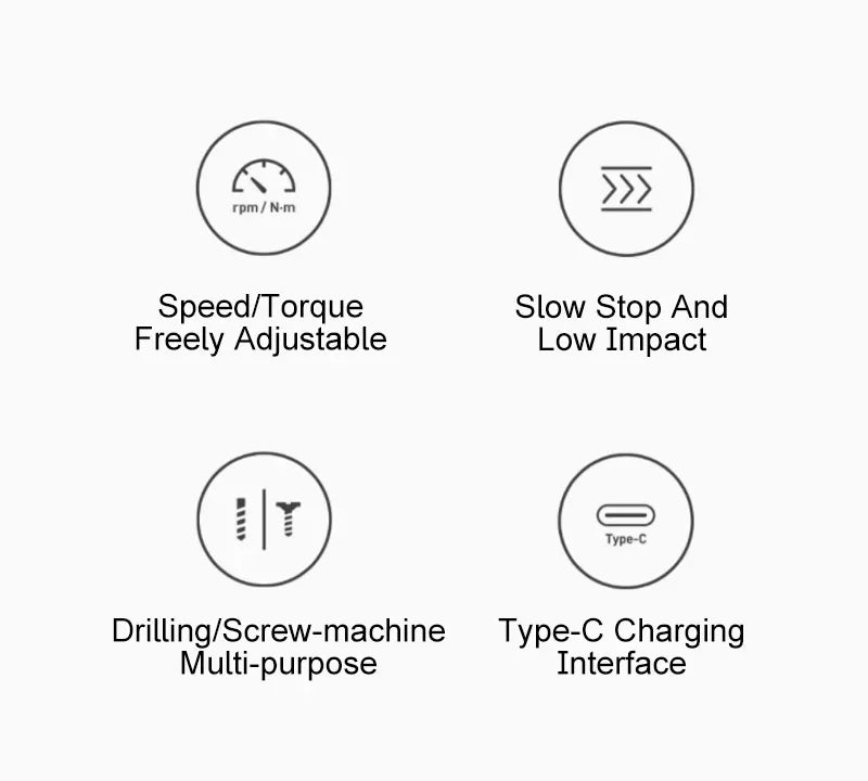 Neue Xiaomi Mijia Bürstenlosen Bohrmaschine Schraubendreher Smart Home Power Tool Typ-C Wiederaufladbare Multifunktionale Akku-bohrschrauber