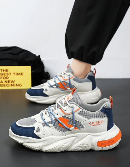 2025 Autumn Men Shoes Fashion Sneakers Height Increasing Casual Chunky Shoes Male Trainers Running Sports Shoes.