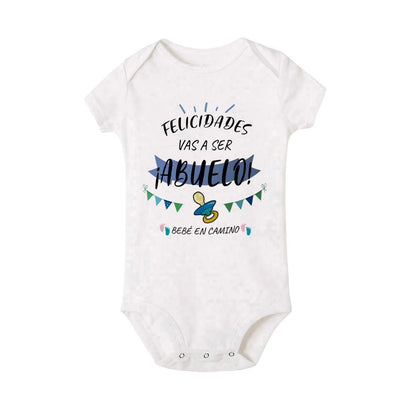 Herzlichen Glückwunsch zu werden, ein Oma, Opa, bedruckter Body, Schwangerschaftsankündigungskleidung, Baby-Enthüllungs-Strampler für Großeltern.