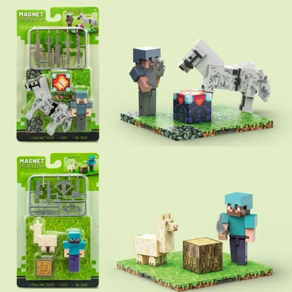 Magnetic Block Magnetic Cubes Set Building Toys Build Mine Magnet World  for Boys Girls  Montessori Sensory.