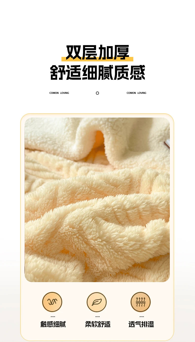 Jacquard Lamb Fleece Only Blanket or Blanket and Pillowcase Sets Soft Warm Milk Velvet Sofa Blanket Queen Autumn Winter Duvets.