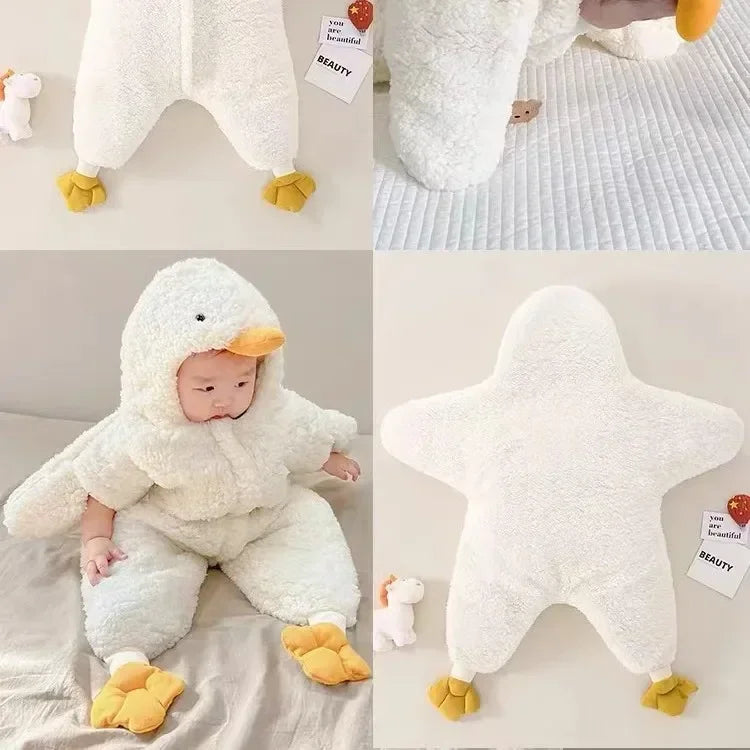 2024 Babys Neugeborene Mädchen Jungen Kleidung Ente & süßes Design Body & Einteiler gepolstert für Babys Strampler 5-Tage-Versand Hoodies.