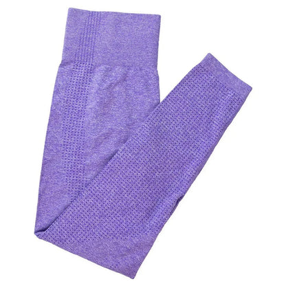 Seamless Yoga Suit Women's Long Sleeve Jacquard Sports High-Waisted Tightening Leggings Fitness Top Origin China