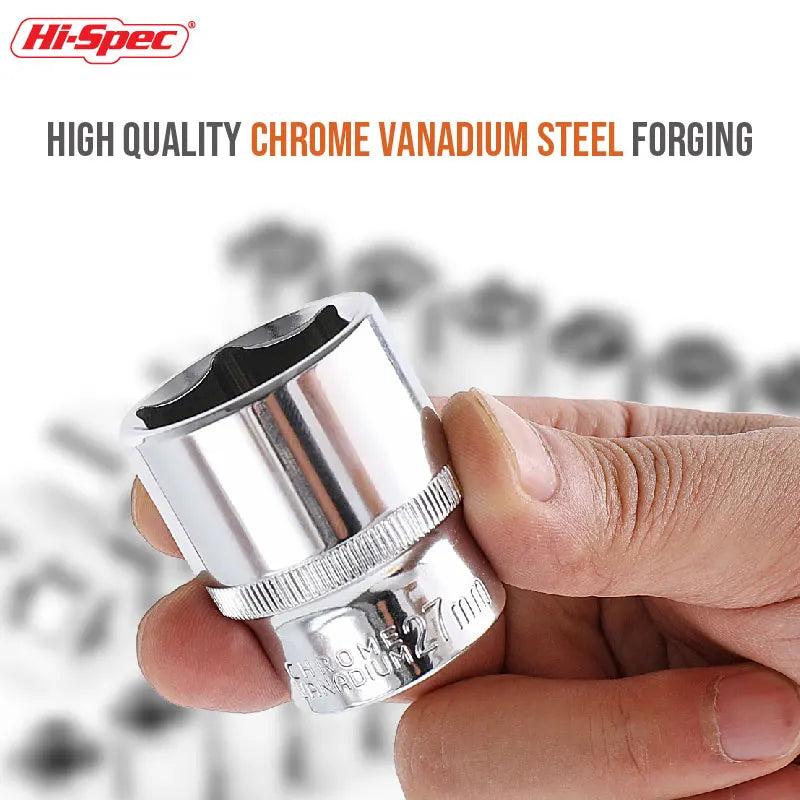 Hi-Spec 8–36 mm 1/2 Zoll Antrieb Deep Impact Steckschlüsselsatz CR-V Stahl Ratschenschlüssel Steckschlüssel Innensechskant Steckschlüsseleinsatz Mutterentfernung Handwerkzeuge Steckschlüsselsatz