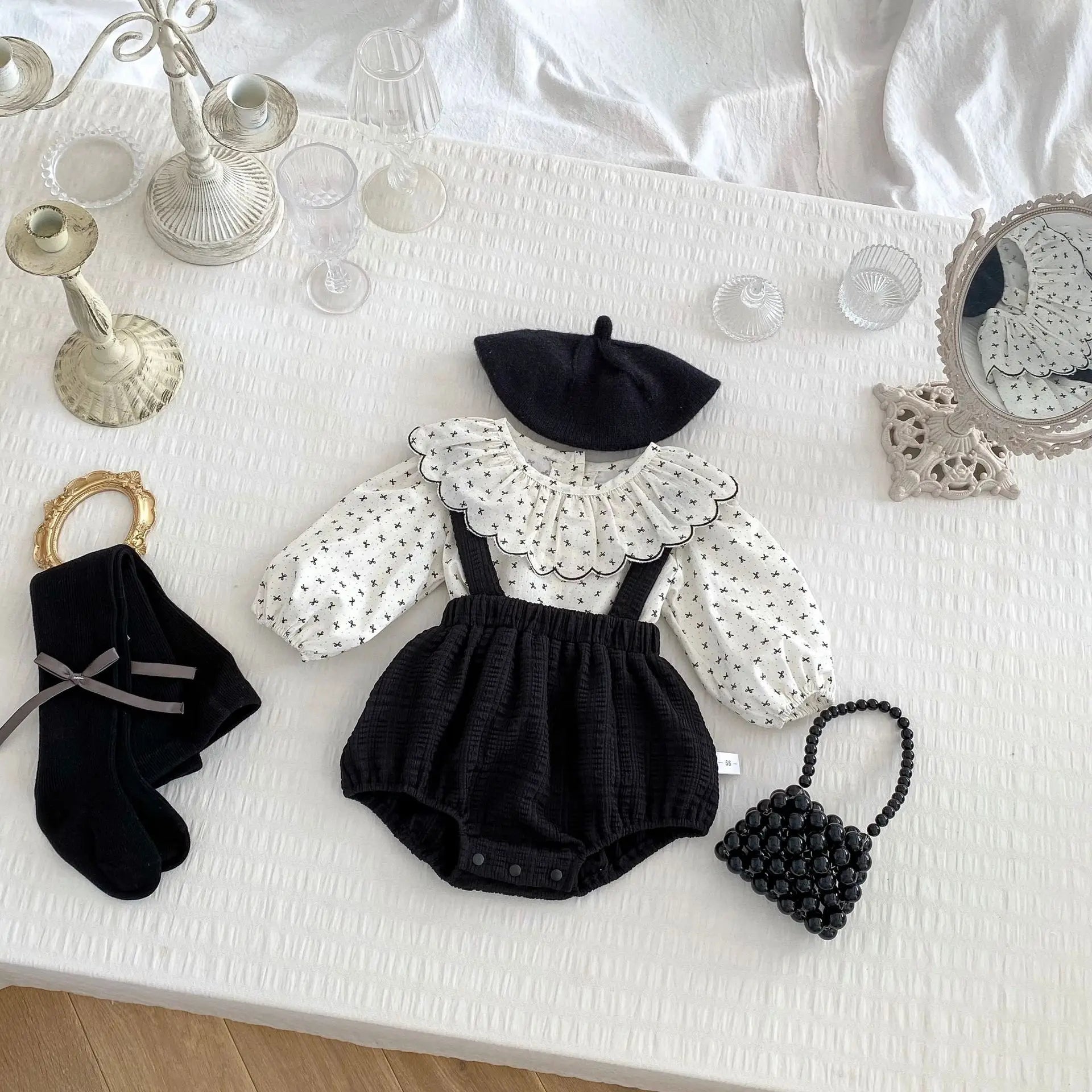 MILANCEL Baby-Frühlingskleidung, 0–3 Jahre, Kleinkinder, Mädchen, Träger, Body, Kleinkind, Hosenträger, einteilige Shorts, optionales Hemd.