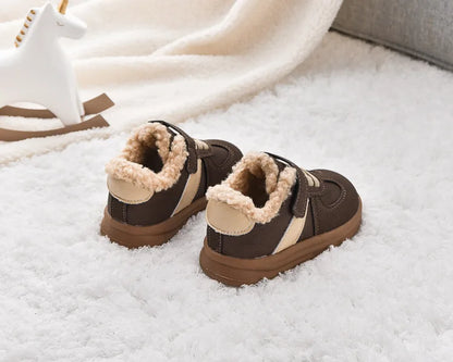 2025 Winter New Pulsh Fashion Trend Casual Sports Shoes for Childrens Anti Slip Warm Boys' Shallow Mouth Versatile Snow Sneakers