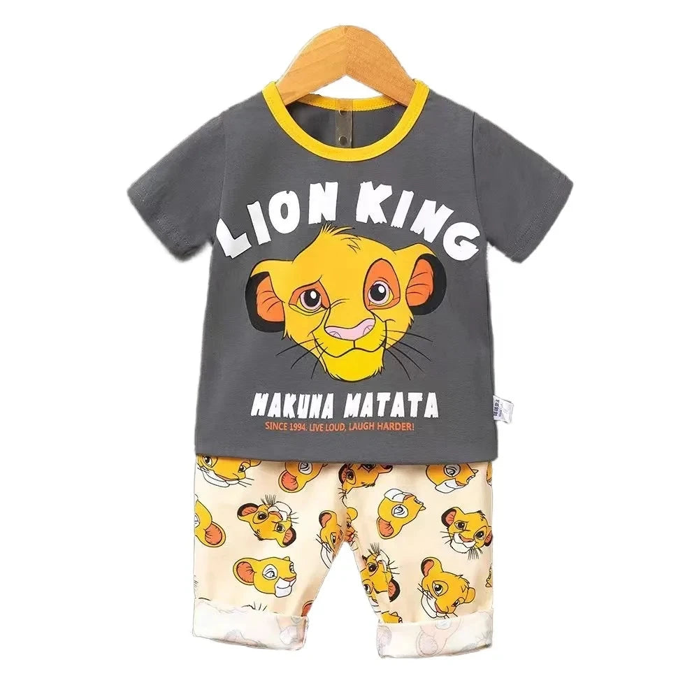 Sommer Cartoon T-Shirt Shorts Kinder Jungen Set Baumwolle T-Shirts Hosen Freizeit Jungen und Mädchen Babys Kleidung lässig 2 stücke.