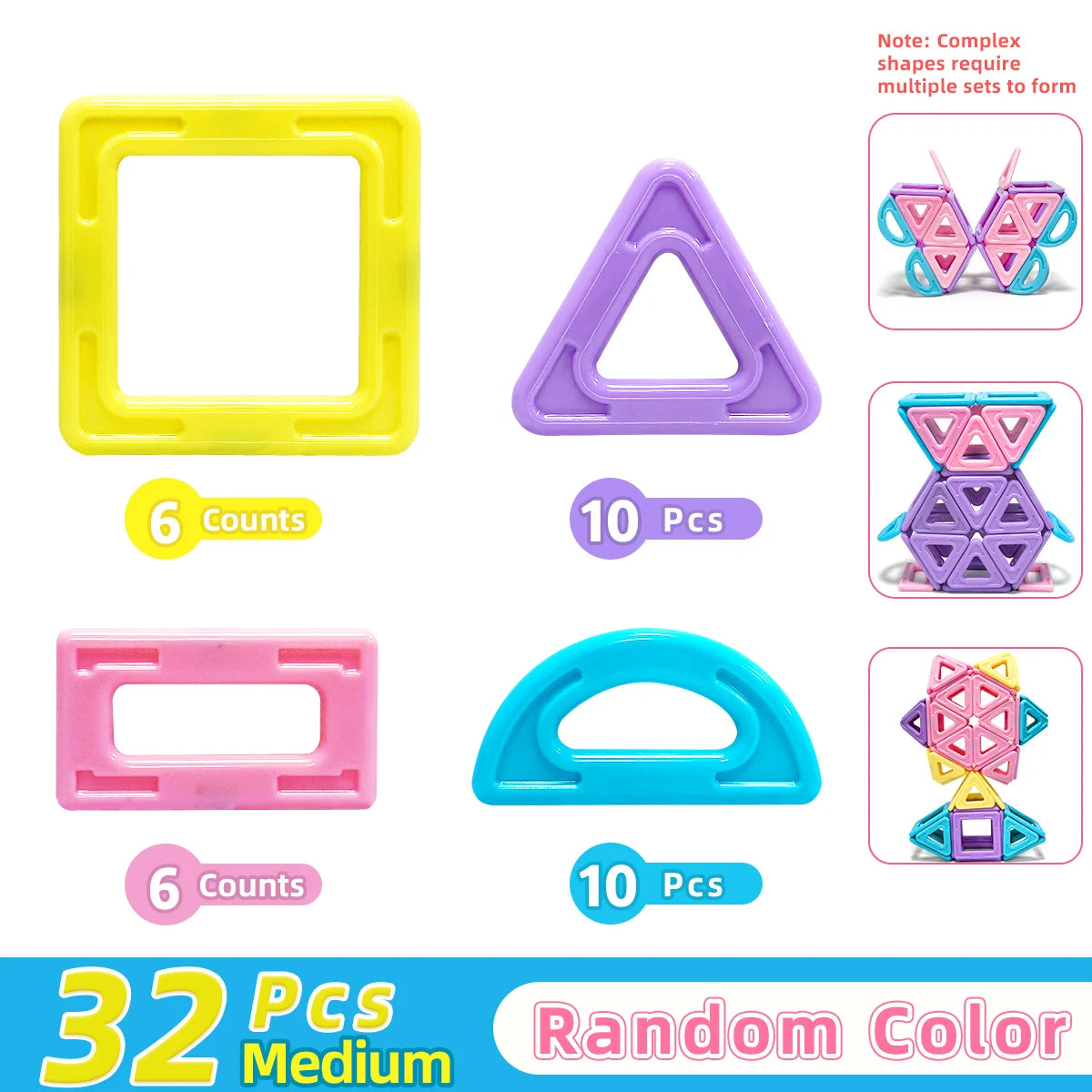 Medium Macaron 3D Magnetic Toys，Building Blocks for Kids,Educational Sensory Building Magneticfor toy,Birthday Gift Stacking toy.