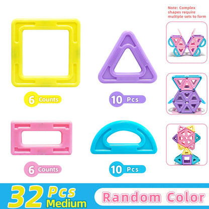 Medium Macaron 3D Magnetic Toys，Building Blocks for Kids,Educational Sensory Building Magneticfor toy,Birthday Gift Stacking toy.