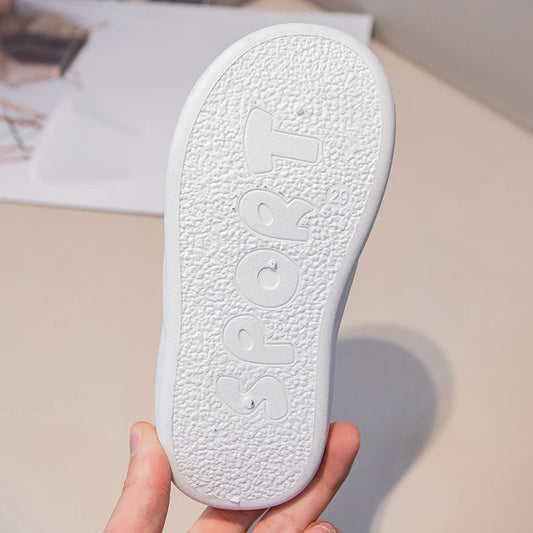 Children’s Casual Sneakers for Girls 2025 Autumn New Toddler Canvas Shoes with Shiny Bow Non-slip Breathable Kid Cotton Sneakers.