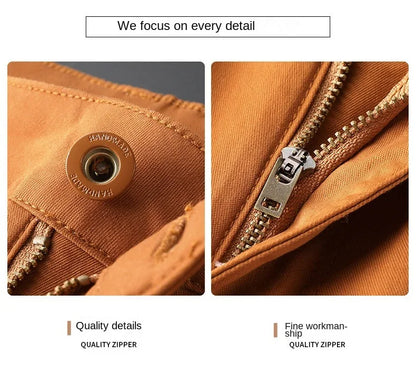 Seven-Color Stretch Jean Men's Trendy Wild Simple 97% Cotton High-End Slim-Fitting Small Straight Casual Men's Clothing Trousers.