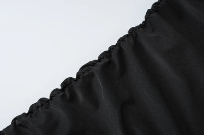 Dulzura ärmelloses, trägerloses, plissiertes Maxikleid mit Knopf, sexy, elegantes langes Kleid für Damen, Party, Club, Büro, Frühling und Sommer.