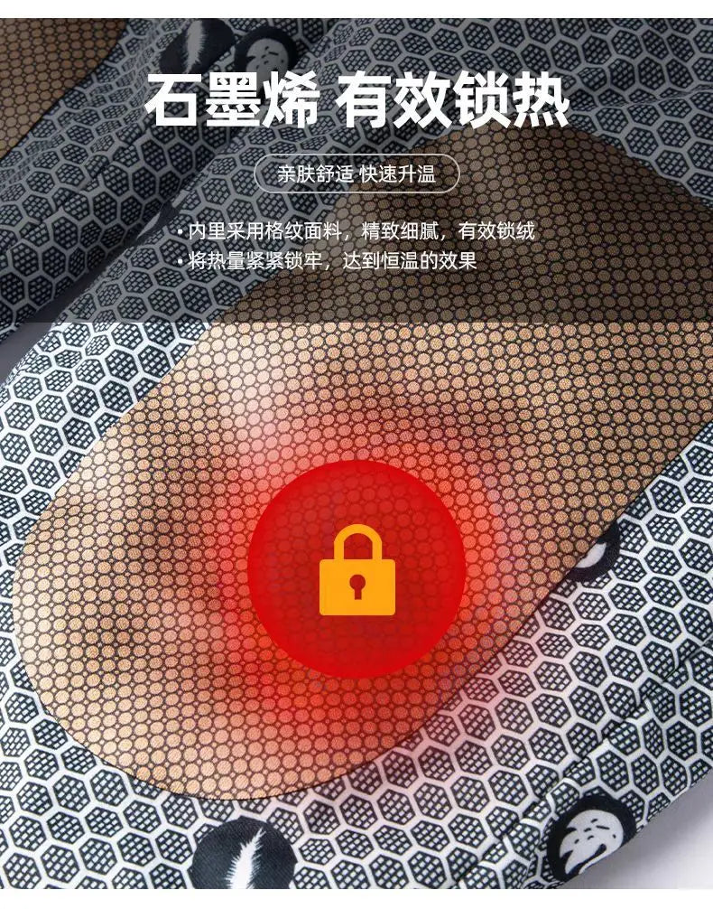 Men's Winter 90% Goose Down Pants with Knee Protection Graphene Thermal Casual Down Trousers Man pantalones hombre PT-599.