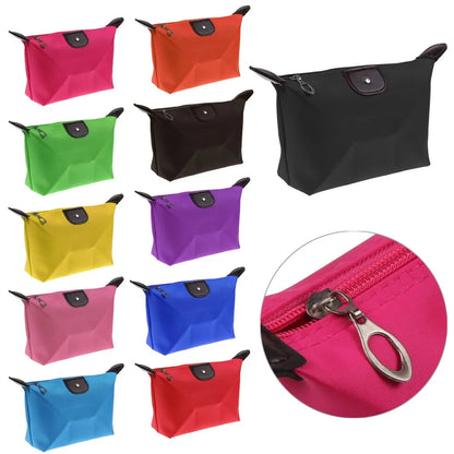 Portable Cosmetic Bag For Women Colorful Waterproof New Travel Dumpling Storage Bags Mini Cute Toiletry Makeup Tote Bags Purses.