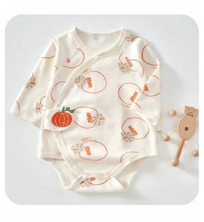 Ircomll 2-teiliger Frühlings- und Herbst-Body für Neugeborene, Baumwolle, langärmelig, Kleidung, Säuglingskleidung, Pyjama, Overalls für Mädchen und Jungen, 0–6 Monate.