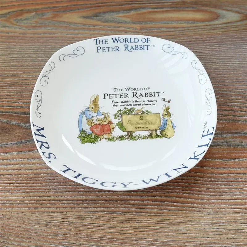 Bone china rabbit series dinner plate ceramic soup plate vegetable plate.