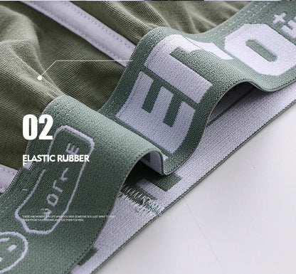 1/3PCS männer Boxer Baumwolle Shorts Höschen Weichen Brief Gürtel Atmungs Mode Sport Männer Boxer Mid-taille vier Ecke Hosen