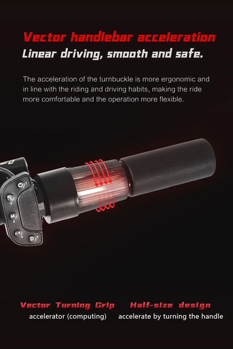 BOYUEDA S5 Electric Scooter 6000W Dual Motor 60V38Ah NFC Activation Scooters Electric 11" Off-Road Tire Bluetooth Connectivity.