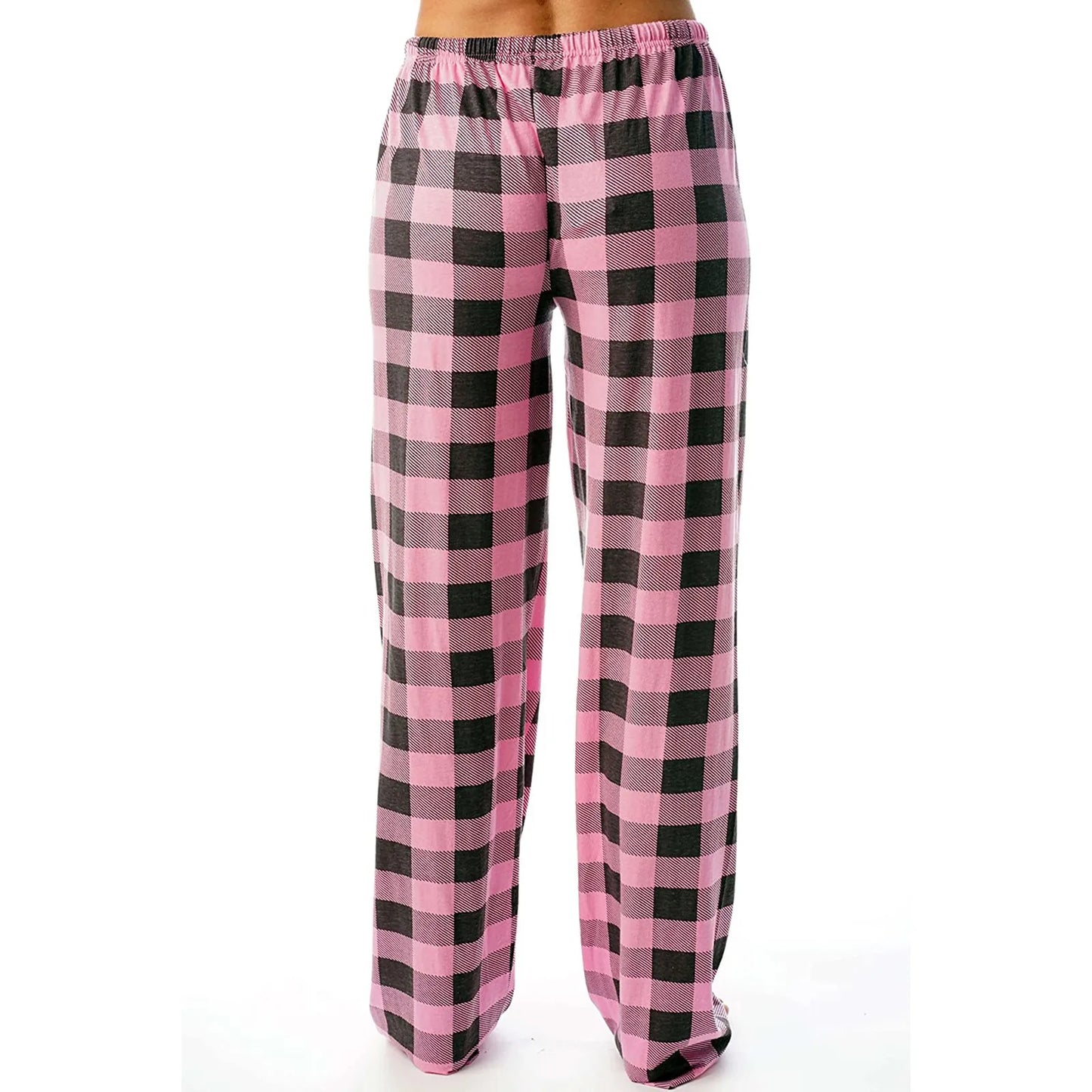 Frauen Weihnachten Pyjama Hosen Herbst Winter Plaid Gedruckt Hosen Mode Lässig Breite Bein Hosen Kleidung Streetwear