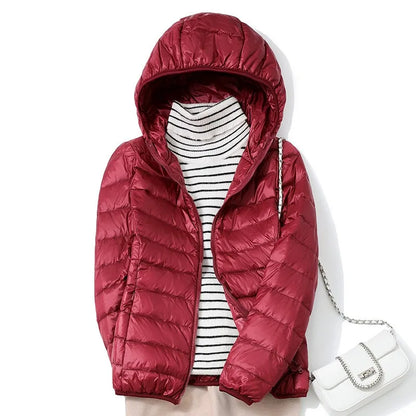 13 Farbe Neuankömmlinge Frauen Mode kurze ultraleichte dünne packbare Puffer Jacken weibliche süße Stil koreanische Daunen mäntel
