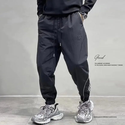 2024 Spring Autumn Men's Long Pants Loose Fit Plus Size Casual Nine Point Plus Size Harem Workwear Bunded Pants Men.