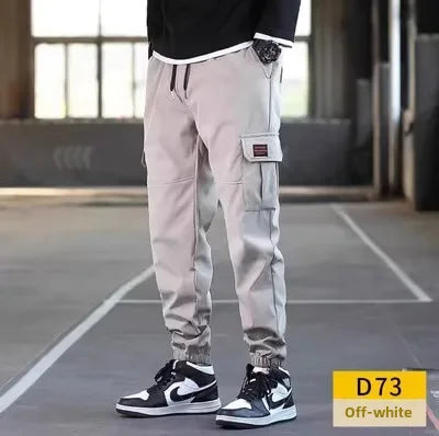 American Style Vintage Cargo Pants Loose Fit Straight Leg Casual Pants For Men Lightweight Summer Wide Leg Harem.