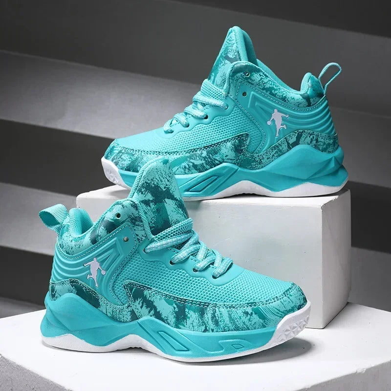 Basketball Shoes for Kids Sneakers New Boys Brand Thick Sole Non-slip Children Sports Shoes Child Boy Basket Trainer Shoes