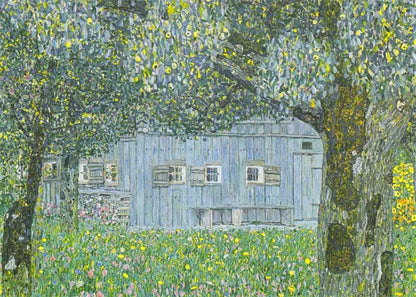 Gustav Klimt Flower Garden Sunflowers Church Canvas Oil Painting Abstract Plants Flowers Wall Art Poster Nordic Home Decor Mural